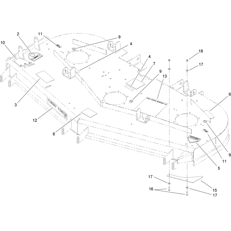 Deck and Decal Assembly No 107-1625