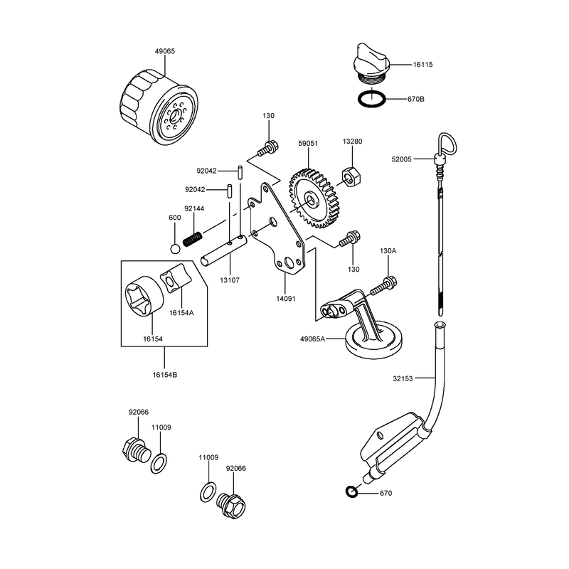 Lubrication Equipment Assembly Kawasaki FD750D-BS03