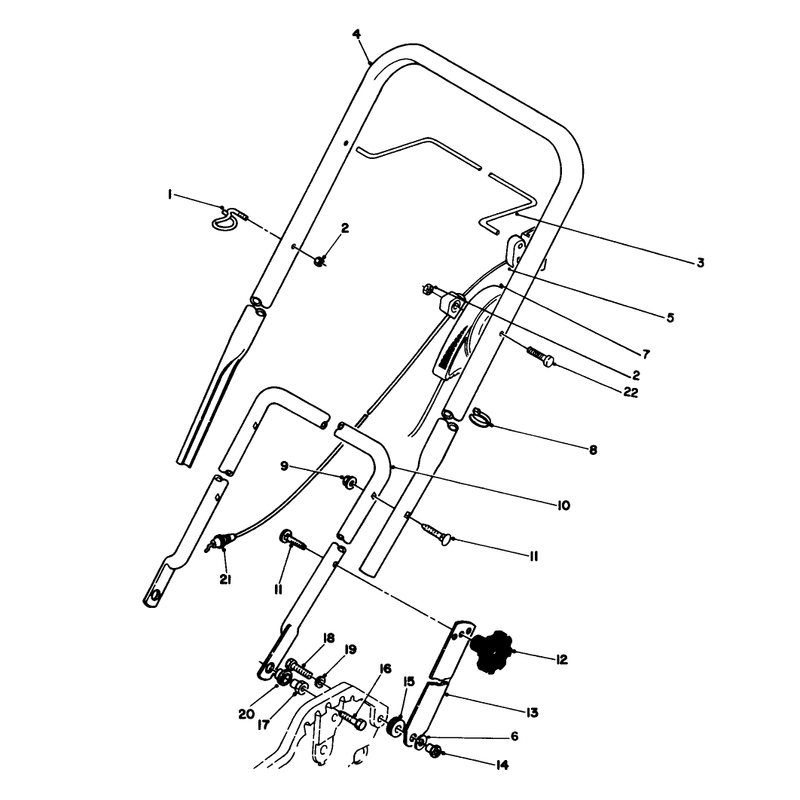 Handle and Throttle Control Assembly