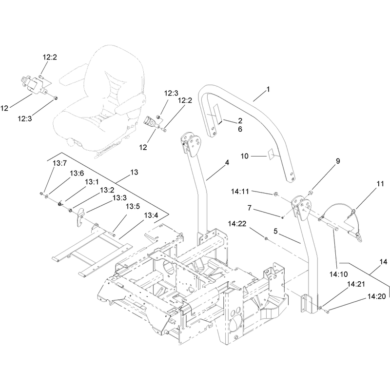 Roll Over Protection System Assembly No 106-7437