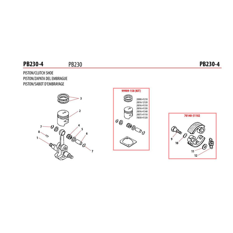 PISTON/CLUTCH SHOE