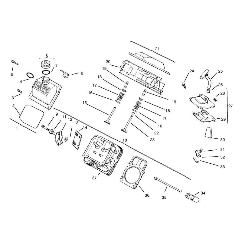 Cylinder Head Valve and Breather CH20QS-PS64556 Kohler