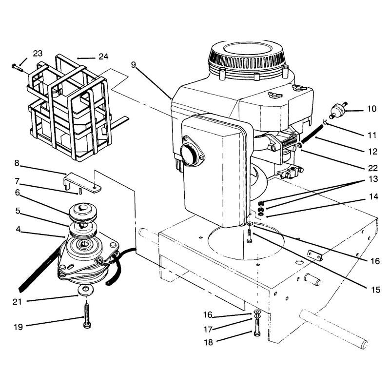 Engine and Clutch Assembly