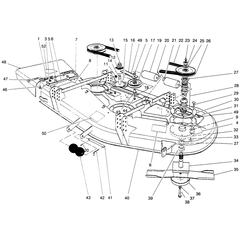 Deck and Spindle Assembly