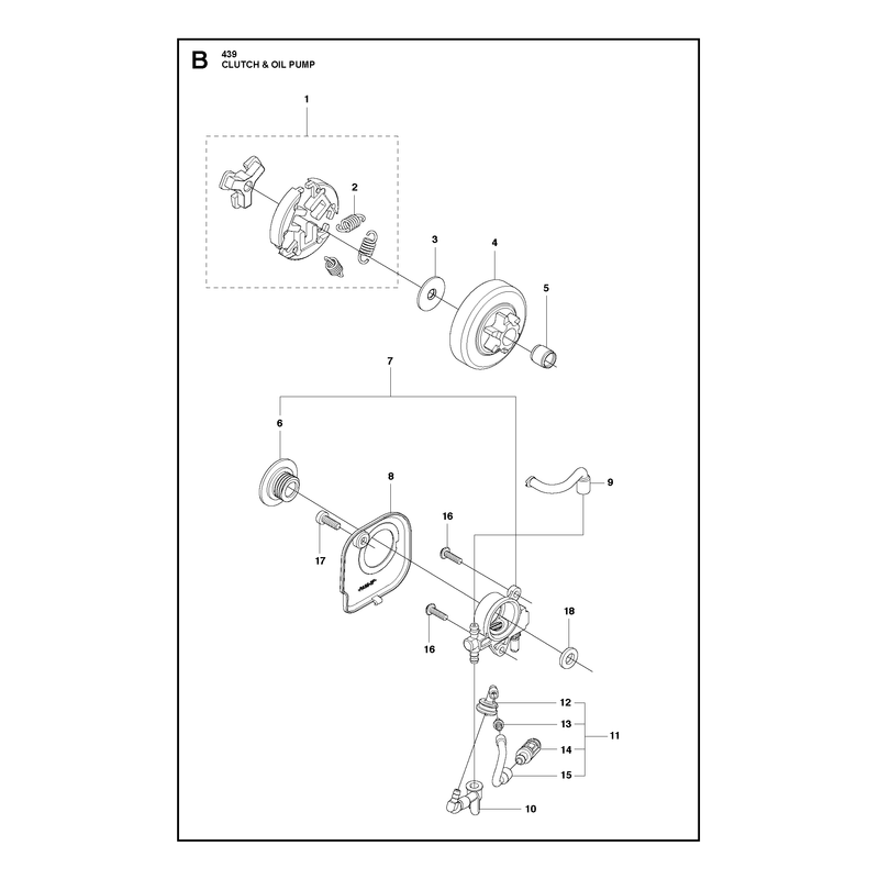CLUTCH AND OIL PUMP
