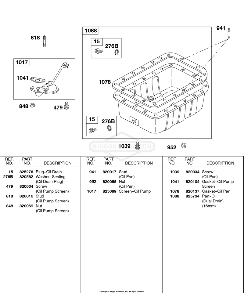 Oil Pan, Oil Pump Screen