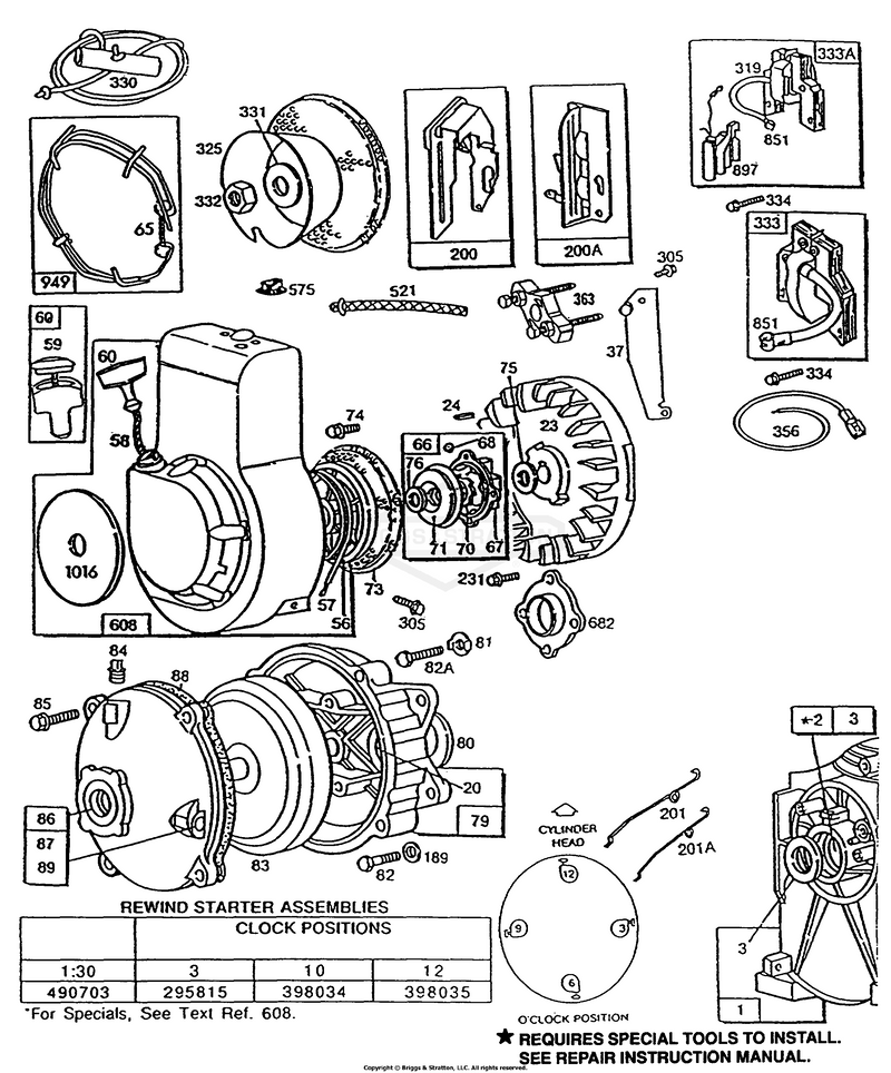 Gear Case,Blower Hsg.,Rewind