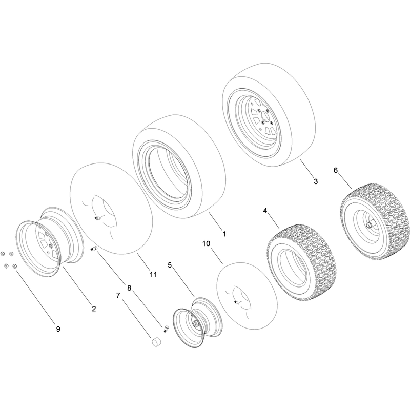 Front and Rear Wheel Assembly