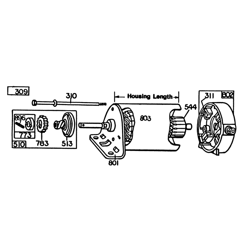 Engine Briggs & Stratton Model No. 252707-0633-01
