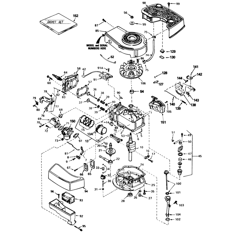 Engine Tecumseh Model Tnt100-10085e