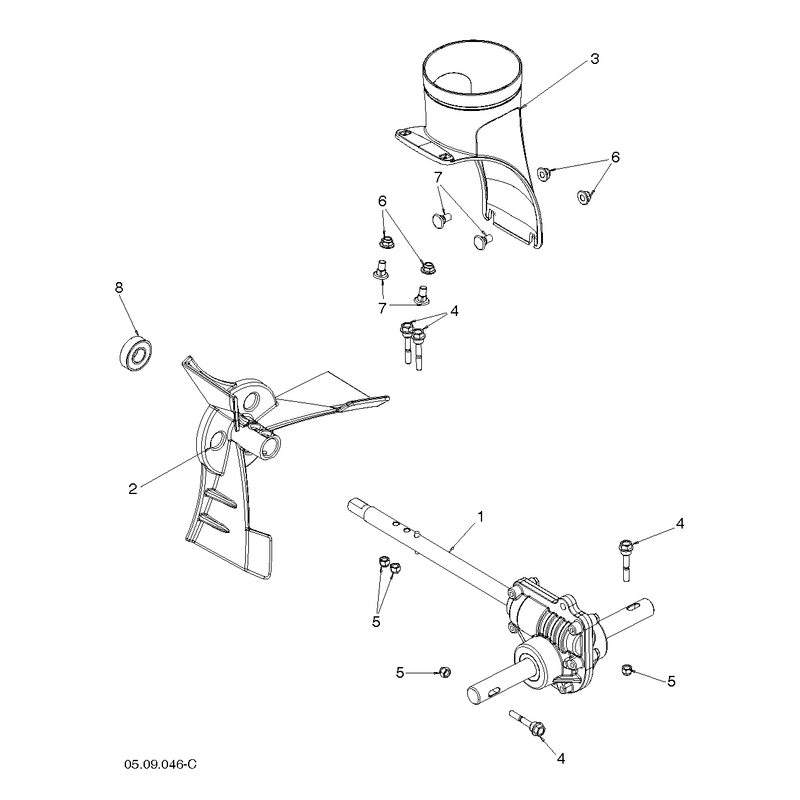 AUGER HOUSING AND IMPELLER