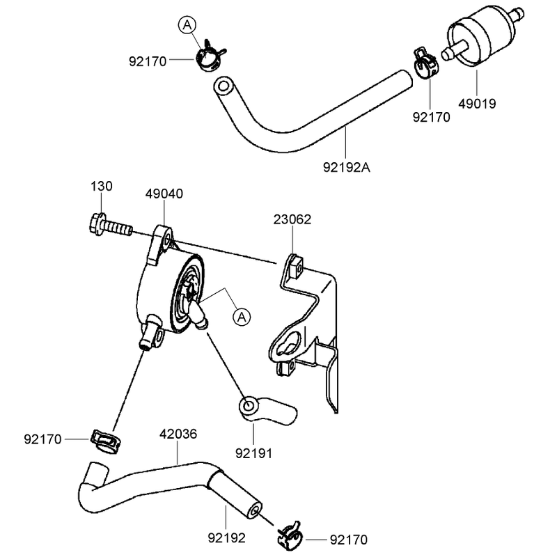 Fuel Tank and Valve Assembly Kawasaki FH430V-AS53