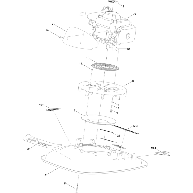 Engine and Deck Assembly