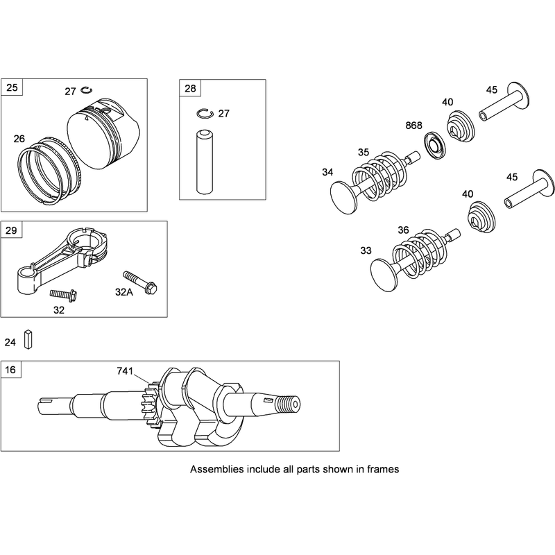 Crankshaft Assembly Briggs and Stratton 126T02-0231-B1