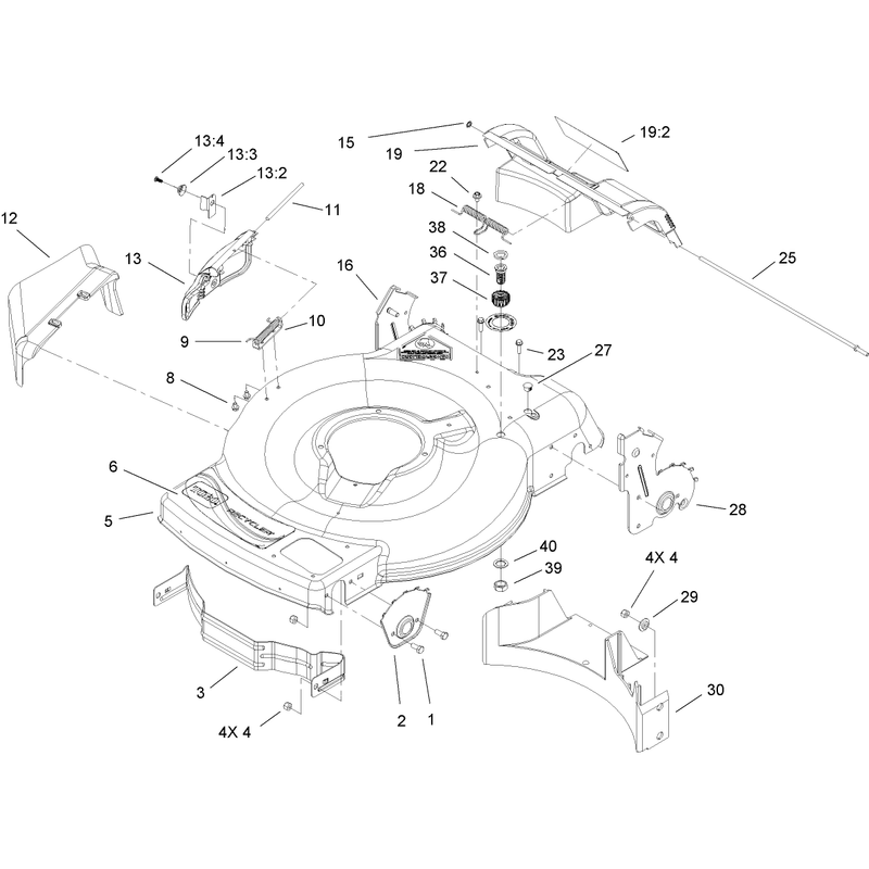 Deck Side Chute and Rear Door Assembly