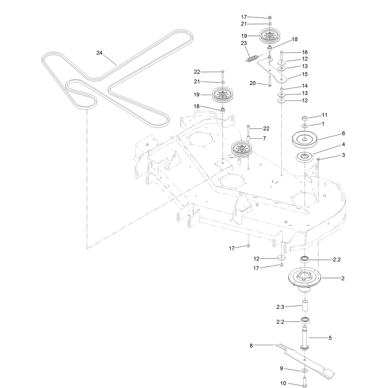 Deck Belt and Blade Assembly