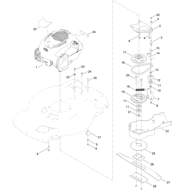 Engine and Blade Assembly
