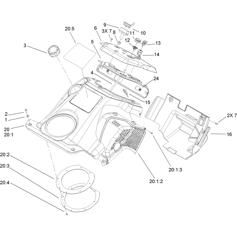 Shroud and Control Panel Assembly