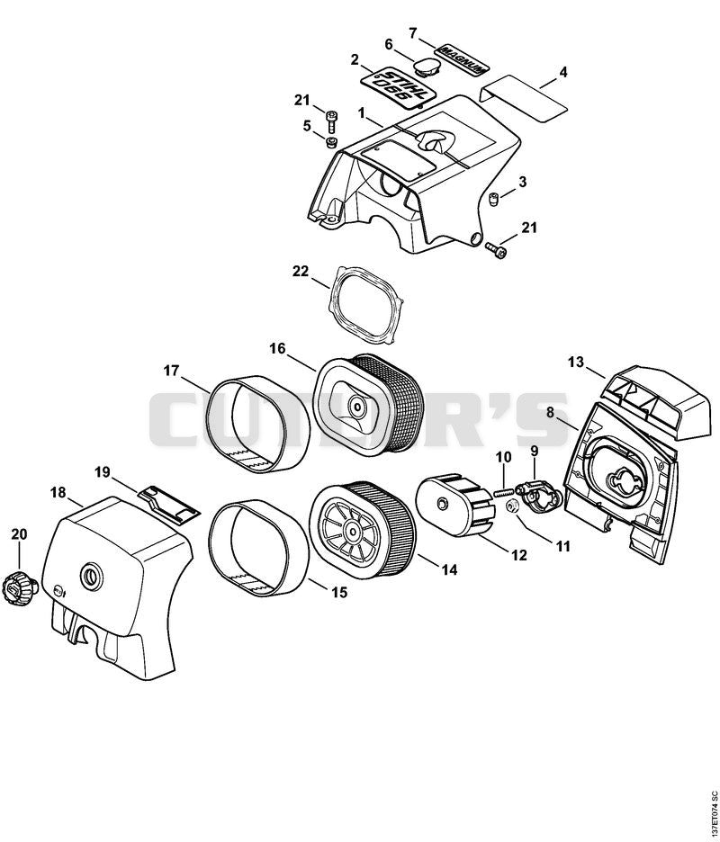 Shroud, Air filter