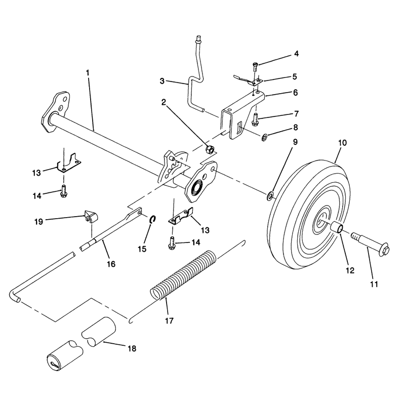 Hp Rear Axle Assembly Model No 20901b Only