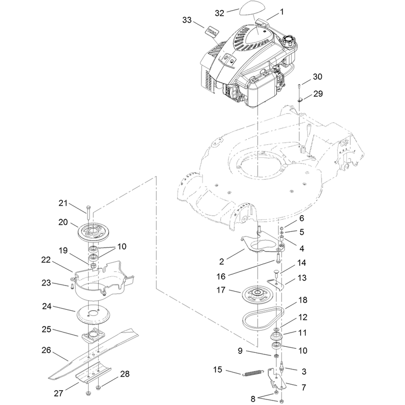 Engine and Blade Assembly