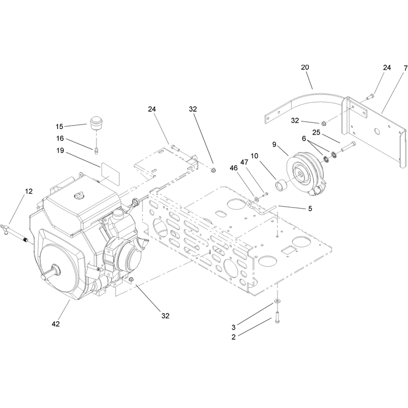 Engine and Clutch Assembly