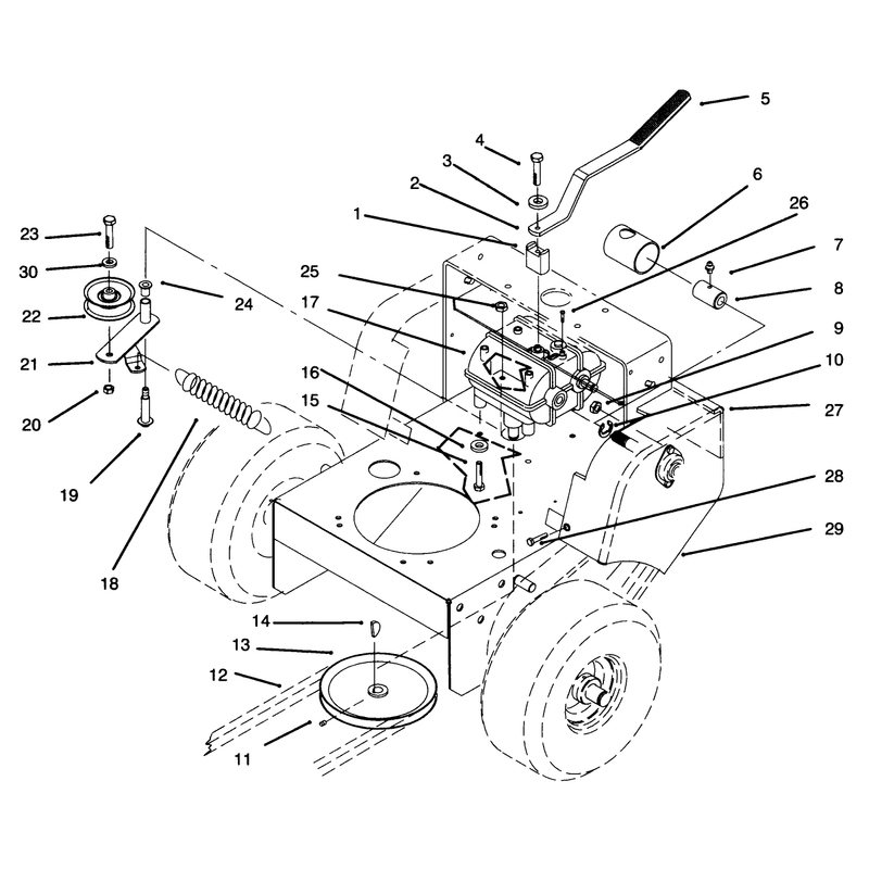 Transmission Idler Drive Pulleys and Drive Belt