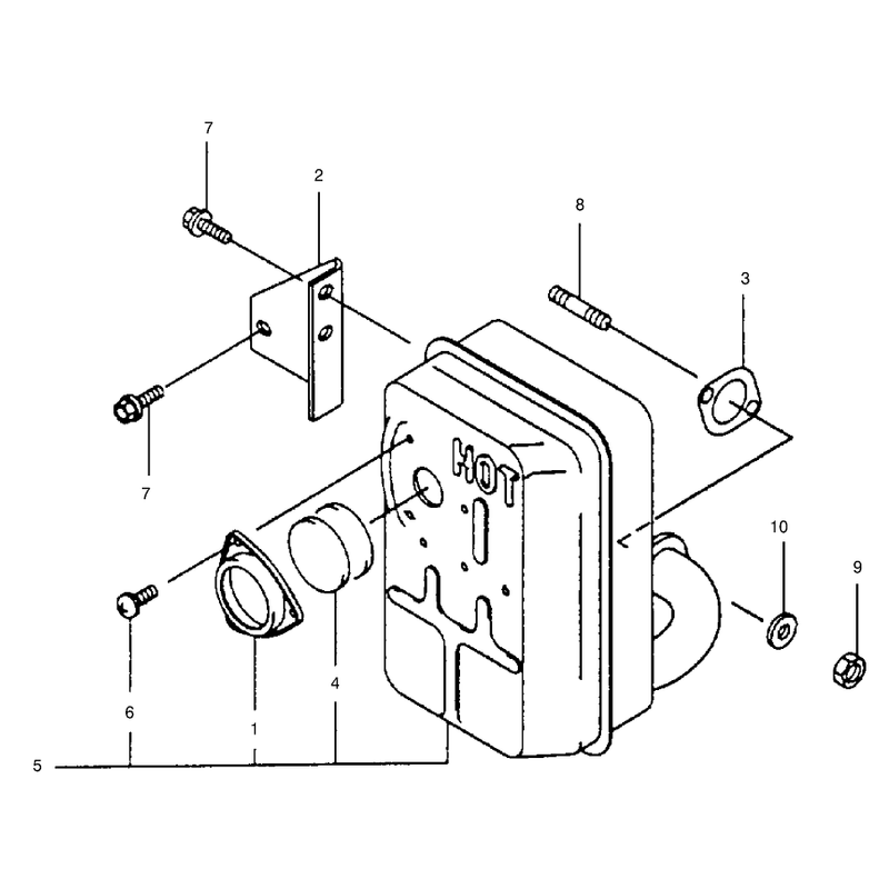 Muffler Assembly Kawasaki FB460V-MS14