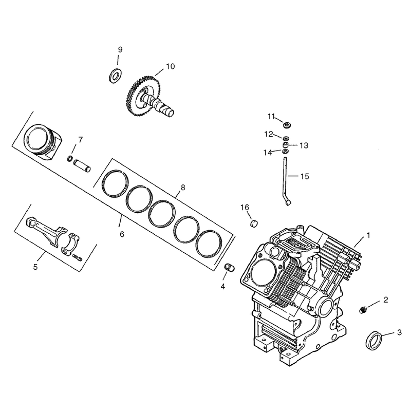Group 2 Crankcase Assembly Kohler CH25S-68695