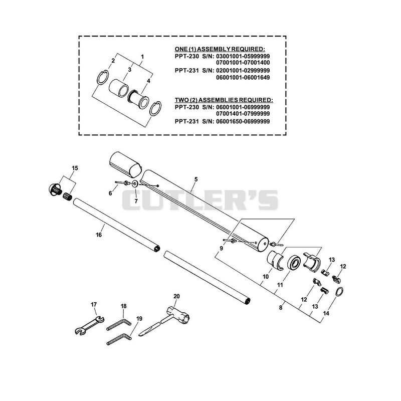 Upper Pipe, Upper Drive Shaft