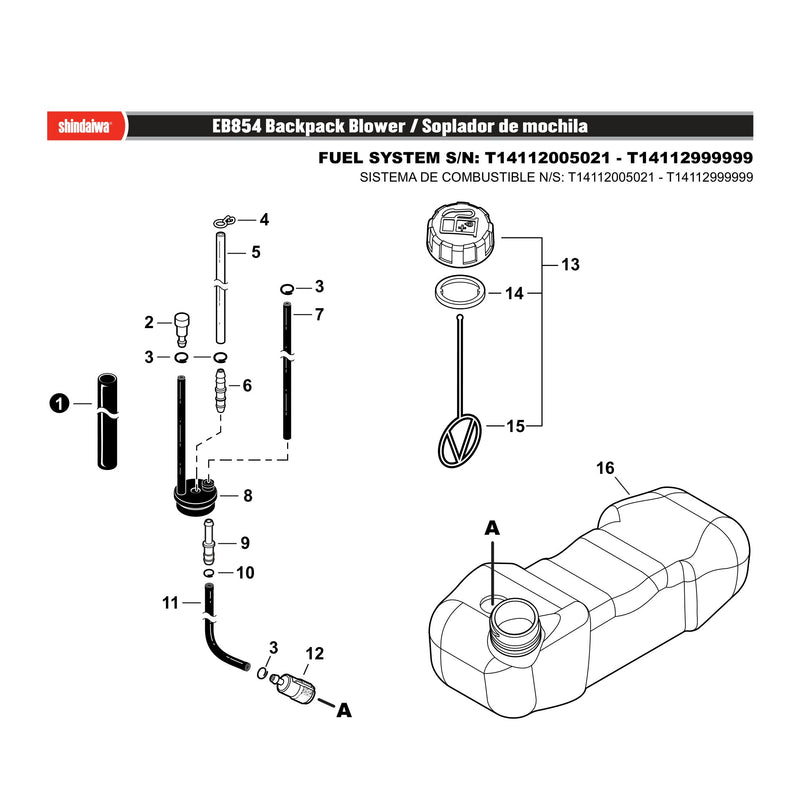 FUEL SYSTEM S/N: T14112005021 - T14112999999