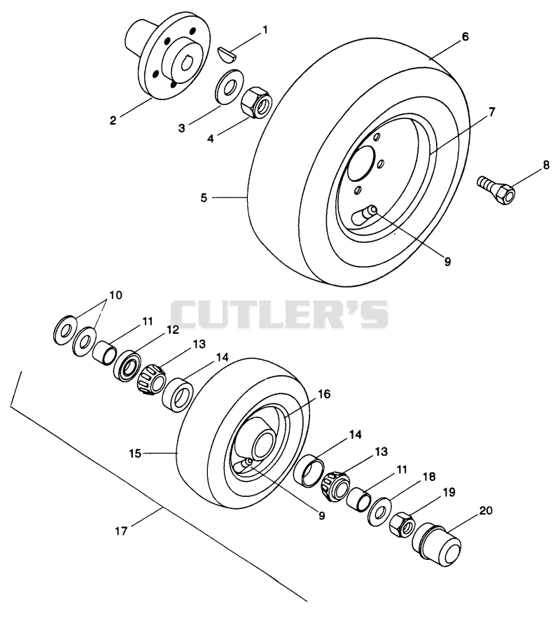 FRONT AND REAR WHEELS