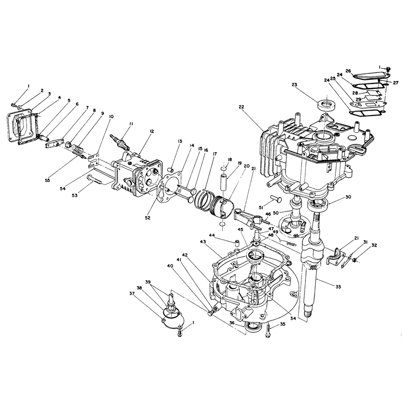 Crankcase Assembly (engine Model No. Vm140)