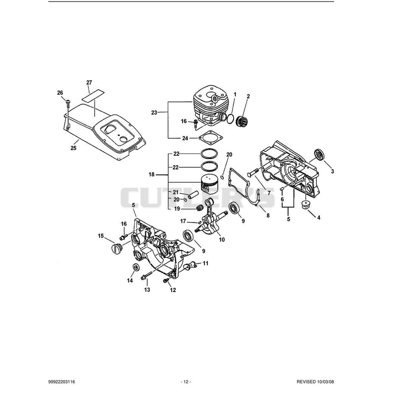 Engine, Crankcase, Cylinder, Piston