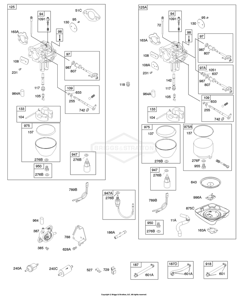 Carburetor, Fuel Pump, Fuel Filter, Fuel Hose