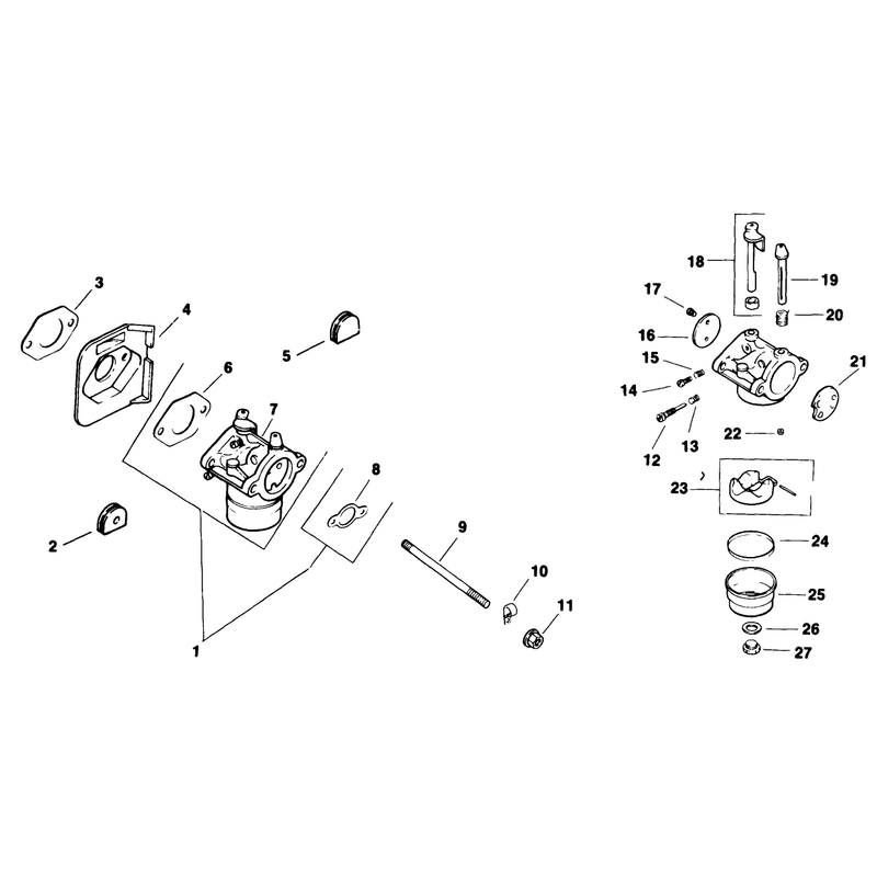 Fuel System Engine Kohler Model Cv125t Spec No 1254