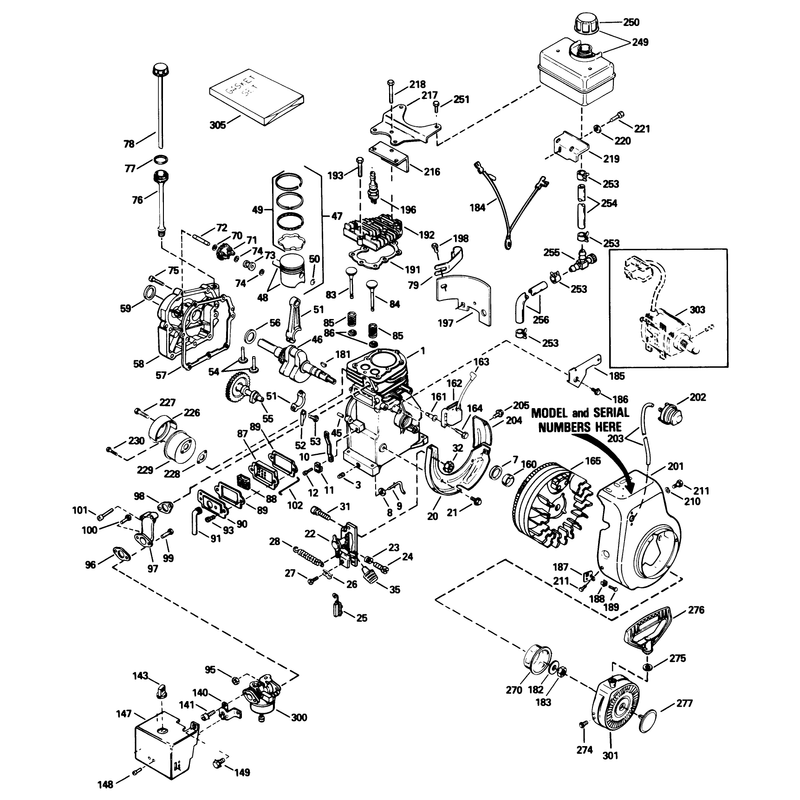 Engine Tecumseh Model H35-45598t