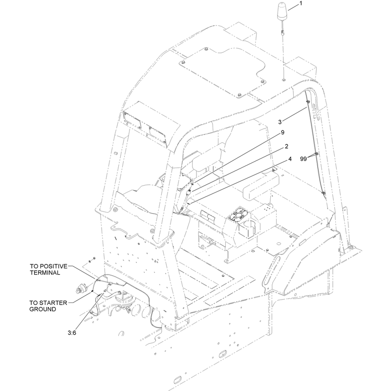 Beacon Kit Assembly  RT1200 Trencher