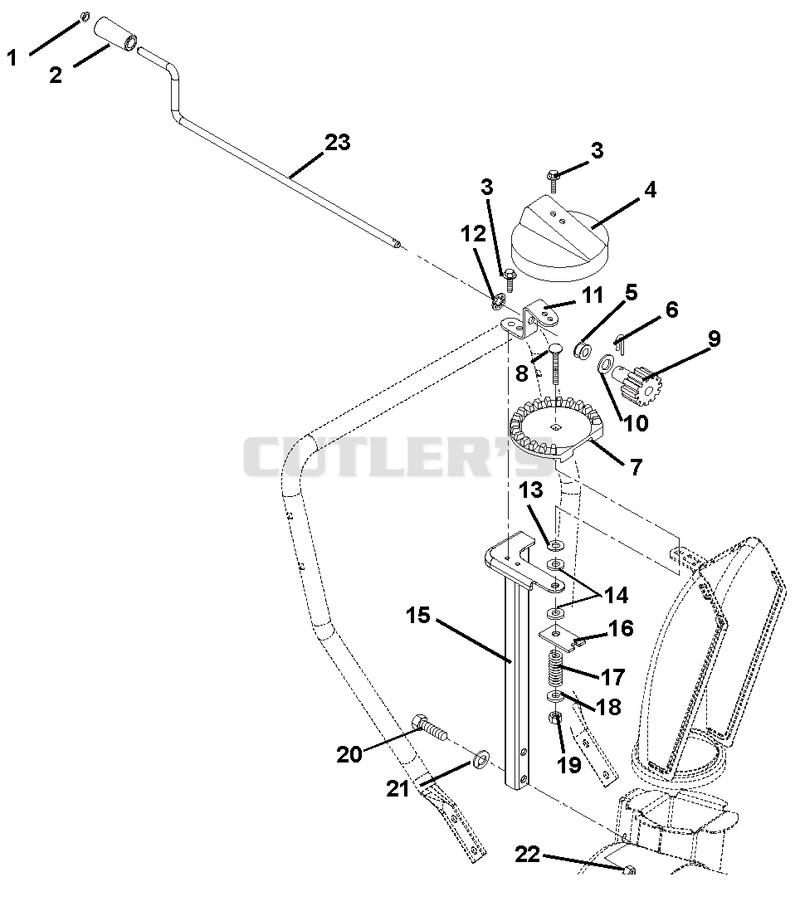 Discharge Chute And Crank