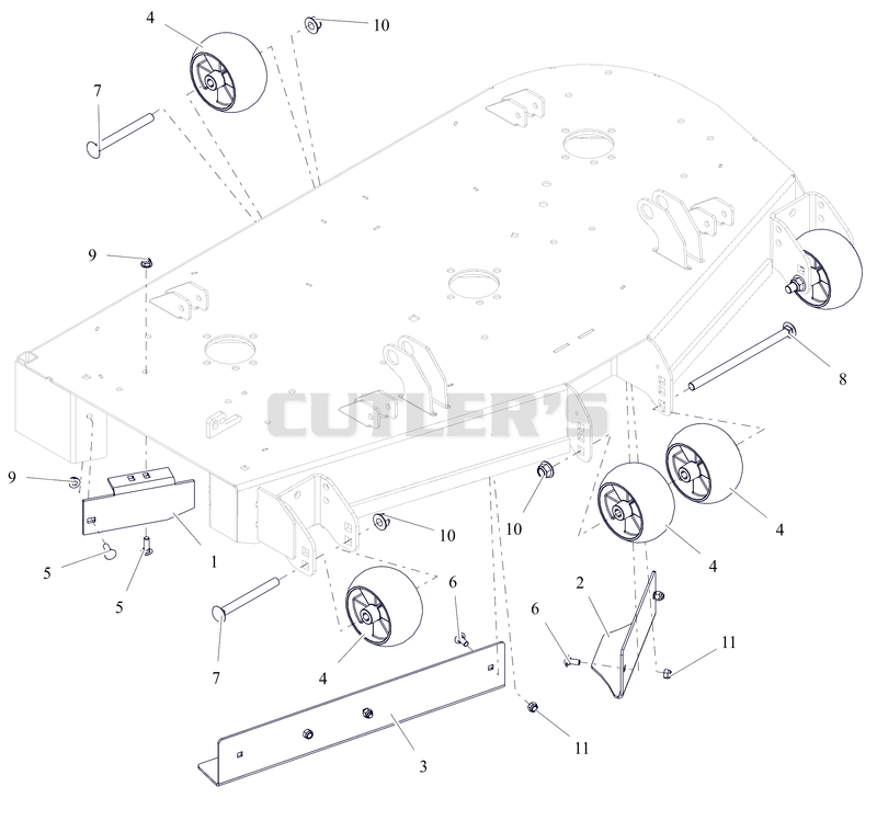 Anti-Scalp Wheels And Baffles - 48"