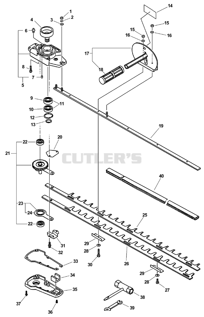 Gear Case, Blades, Tools