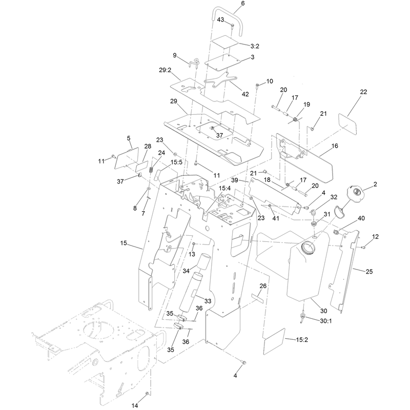 Control Tower and Fuel Tank Assembly