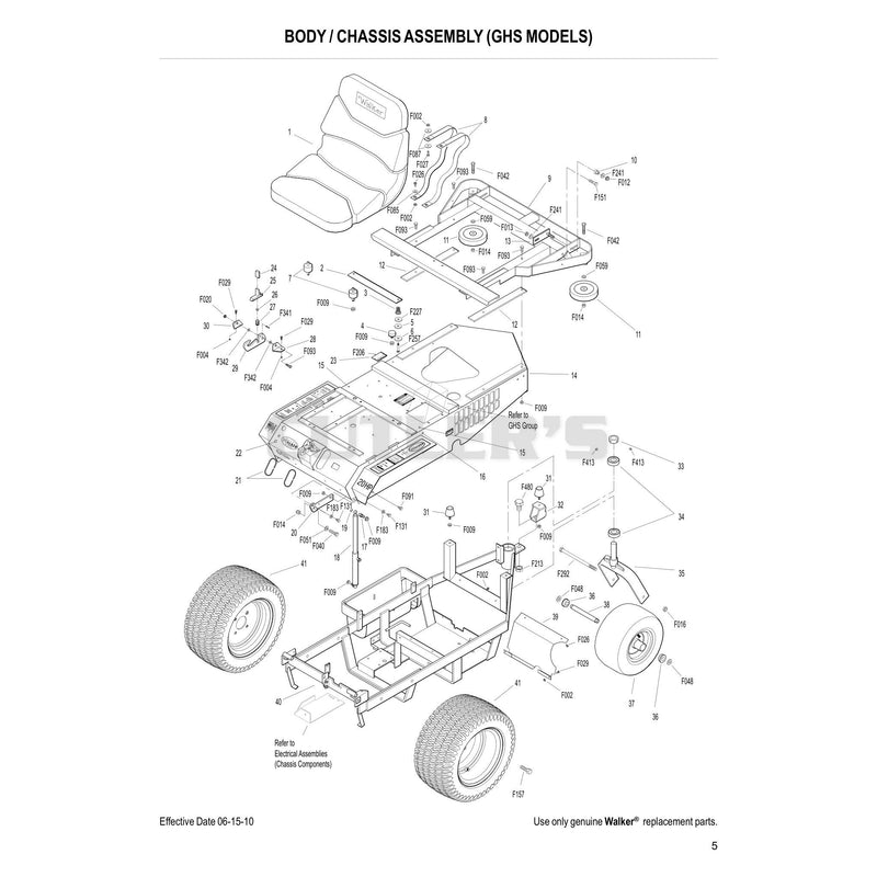 Body Chassis Assembly GHS Models