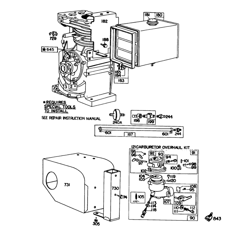 Engine Model No. 190402 Type 0989-01 (model 38155)