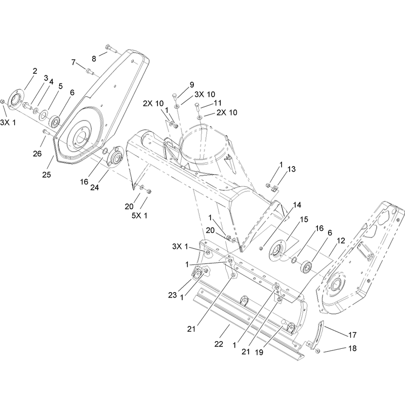 Rotor Housing and Scraper Assembly