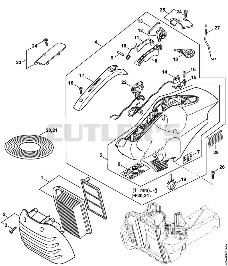 Air filter, Shroud