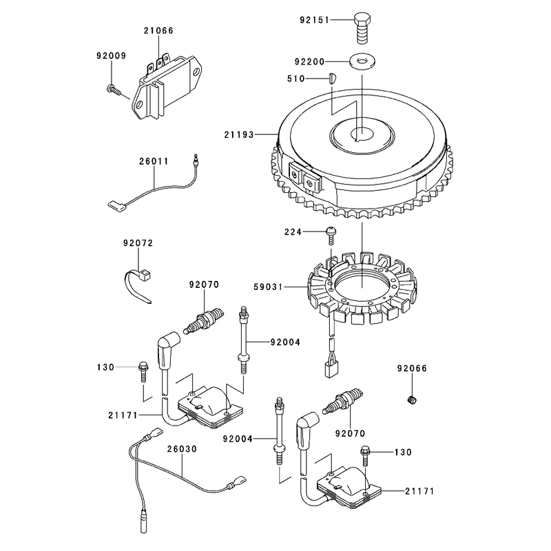 Electric Equipment Assembly Kawasaki FH500V-AS30