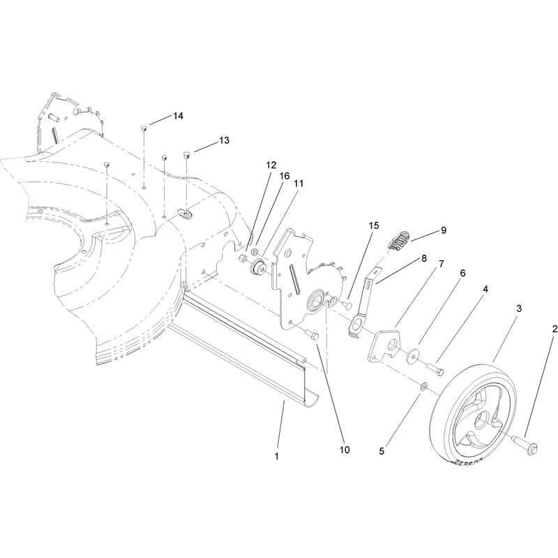 FWD Rear Axle and Low Wheel Assembly