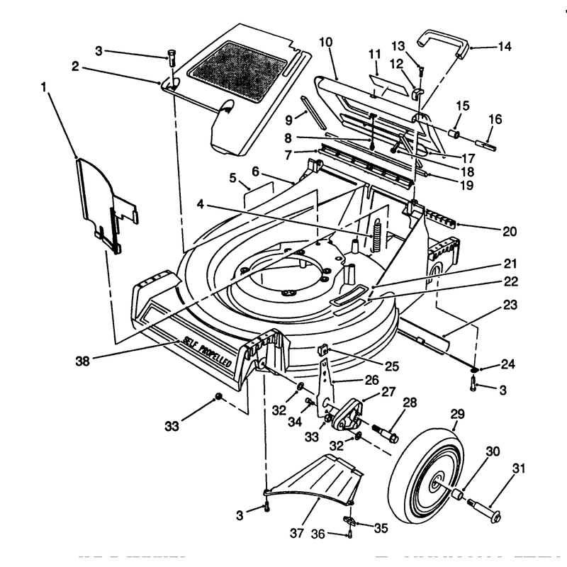 Housing Assembly (unit Serial No. 9000101 Thru 9002425 And 9010534 & Up)