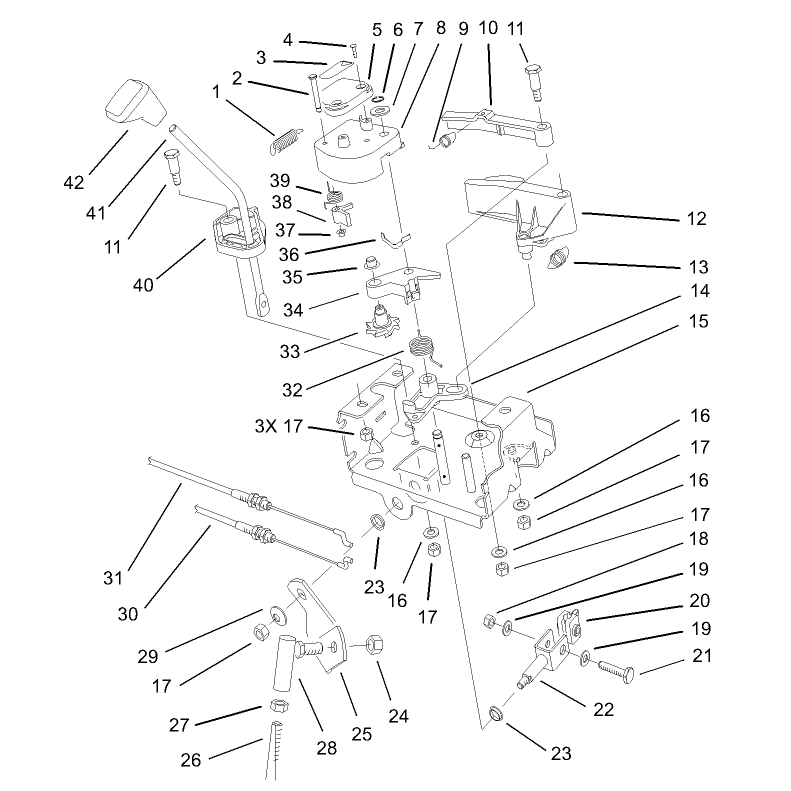 Power Shift Control Assembly